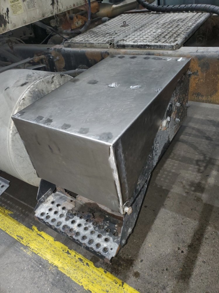 Fabricated metal battery box cover