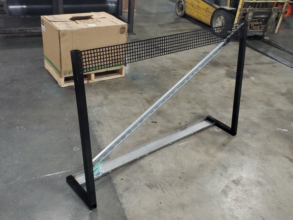 Custom fabricated gym bar rack